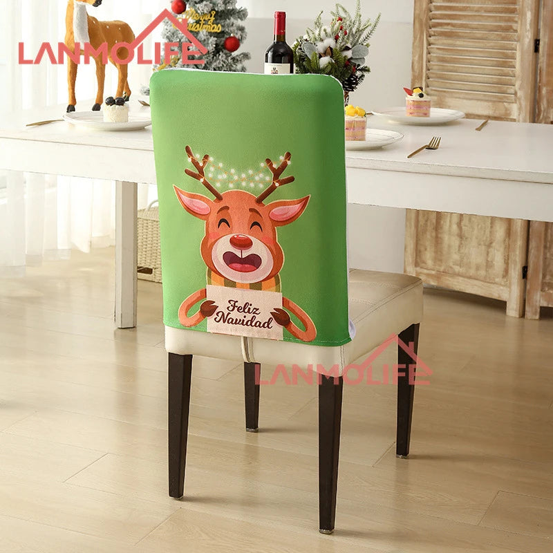 Festive Stretchable Christmas Chair Covers - Easy Care! - Image 21