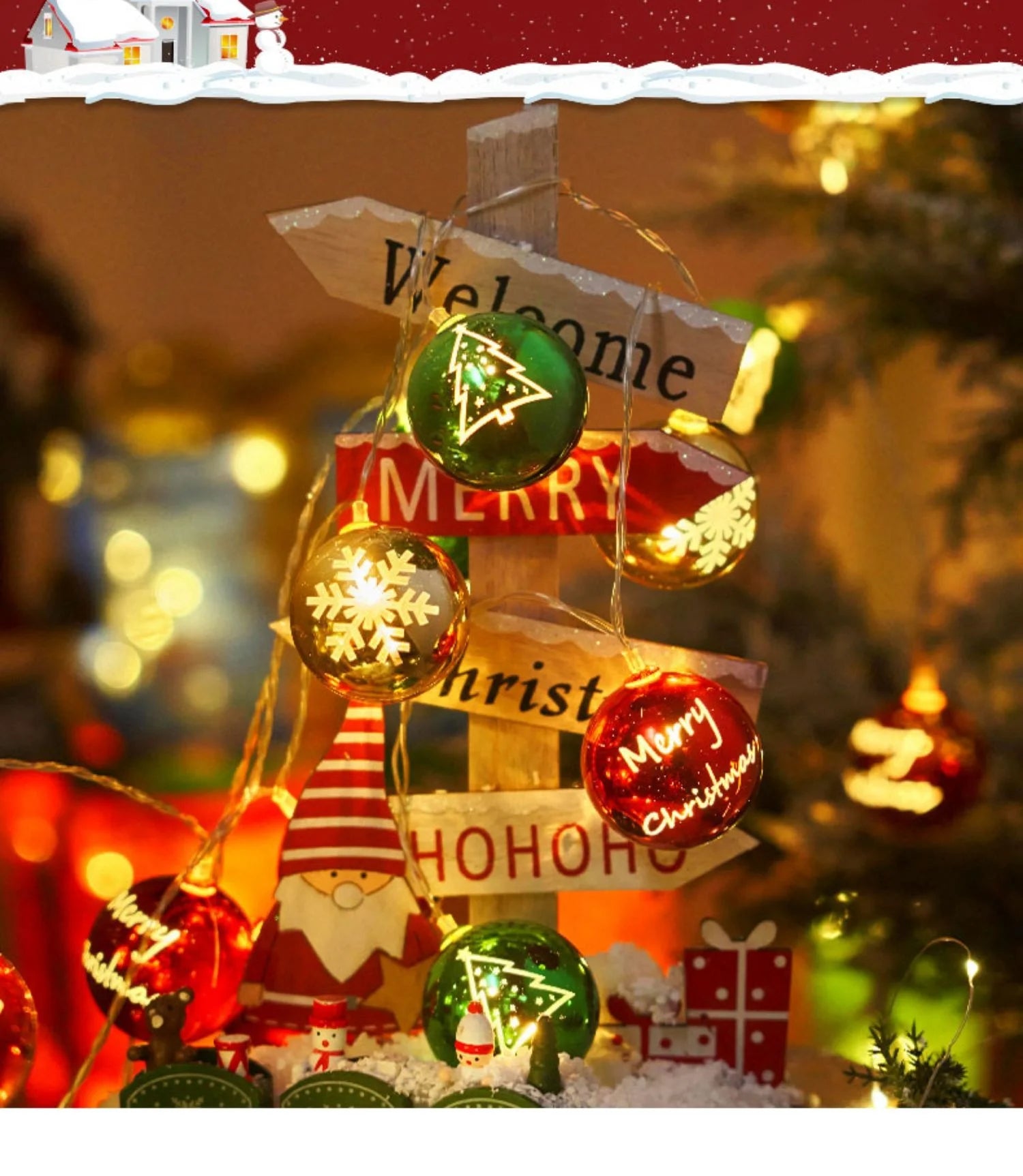 Enchanting Battery-Operated Star Snowflake LED Lights - Image 20
