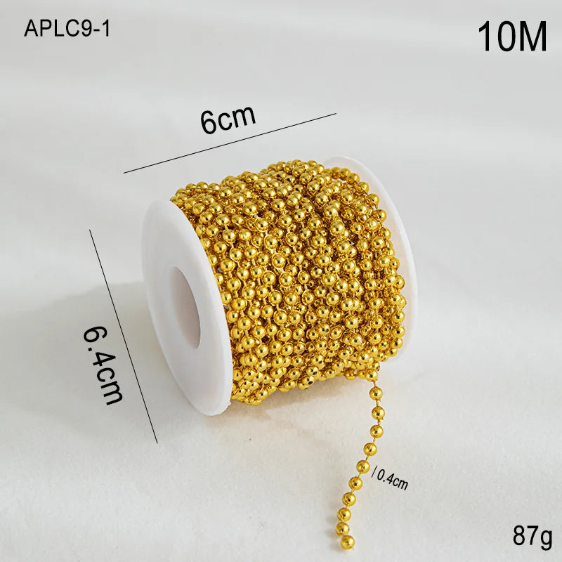 Elegant Gold Bead Chain for DIY Christmas Decor - Image 14