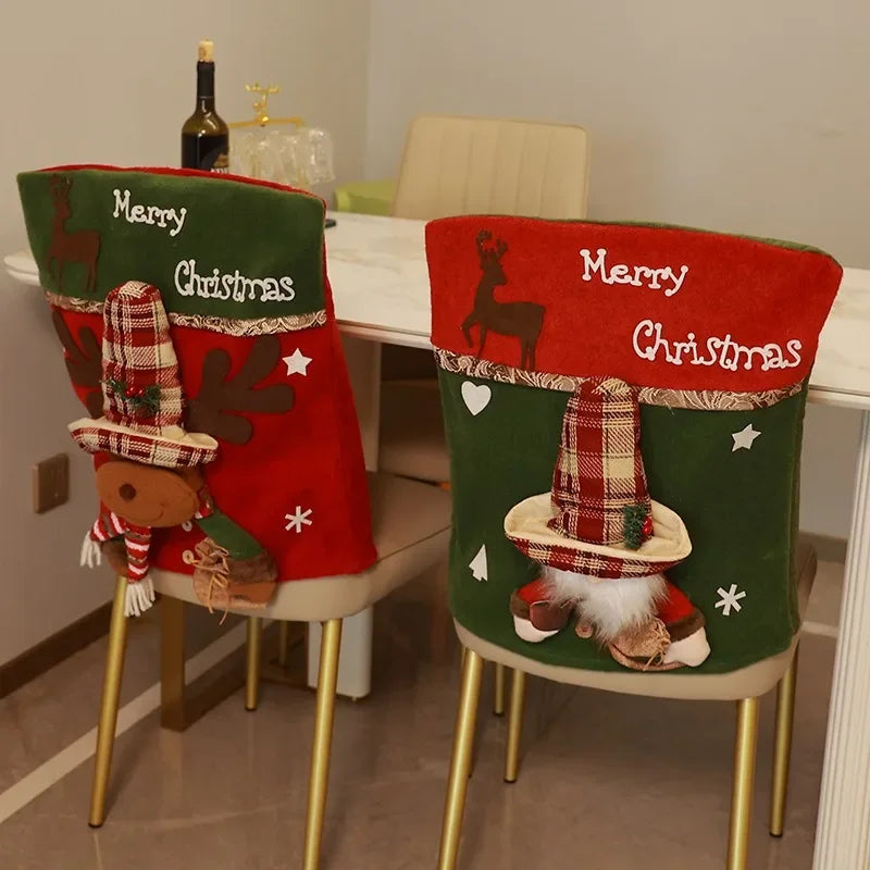 Festive Santa & Snowman Chair Covers for Christmas - Image 5