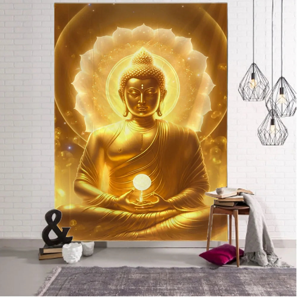 Tranquil Buddha Mandala Tapestry for Christmas Decor - Image 6