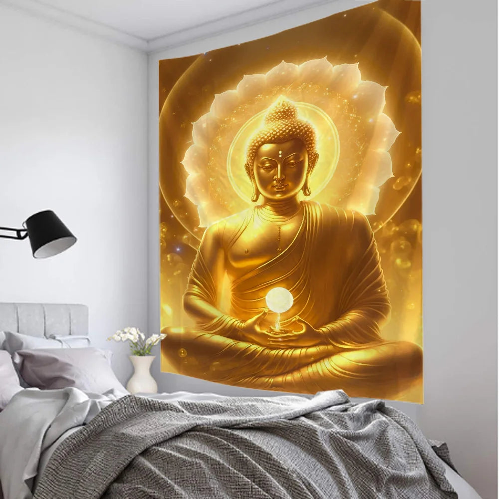 Tranquil Buddha Mandala Tapestry for Christmas Decor - Image 14