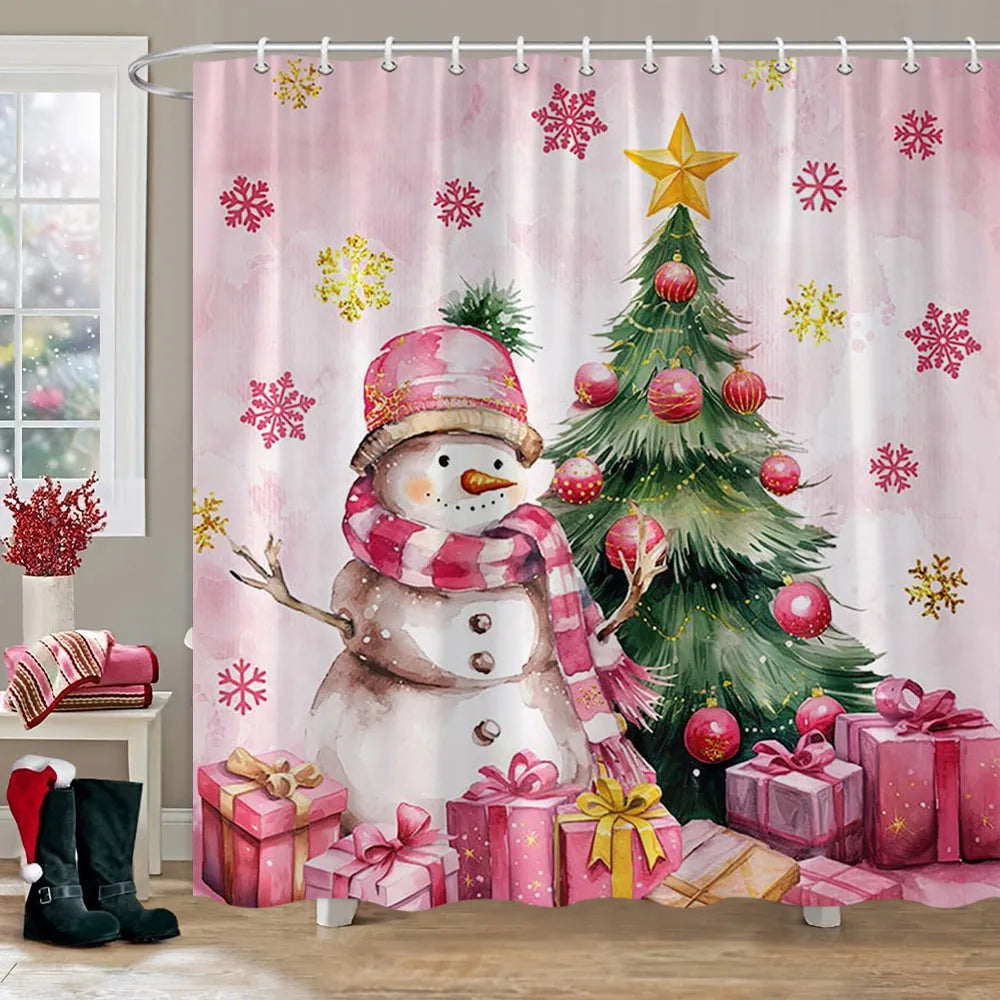 Festive Red Truck Christmas Bathroom Set - Image 2