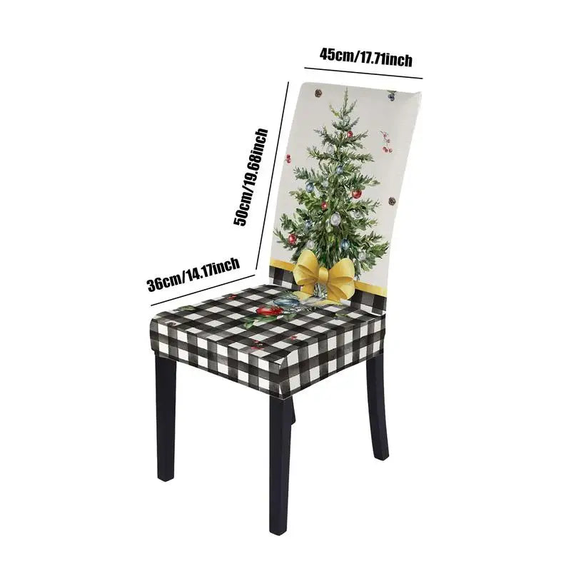 Festive Stretch Christmas Chair Covers for Dining - Image 8