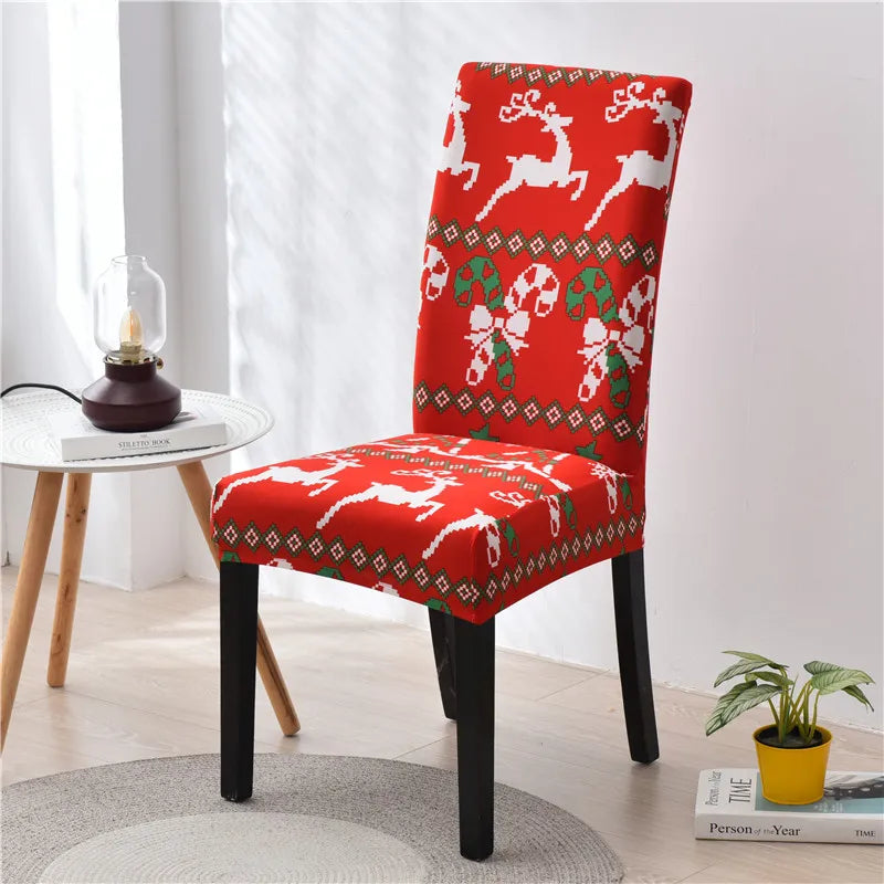 Festive Stretch Chair Covers for Holiday Dining - Image 8