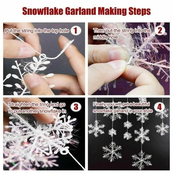 30Pcs Glitter Snowflake Ornaments for Christmas Trees - Image 19
