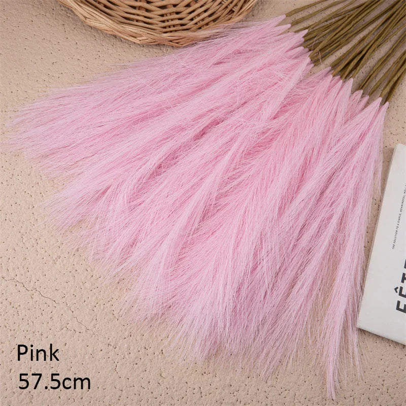 10 Pcs Blue Pampas Grass for Christmas Decor - Image 10