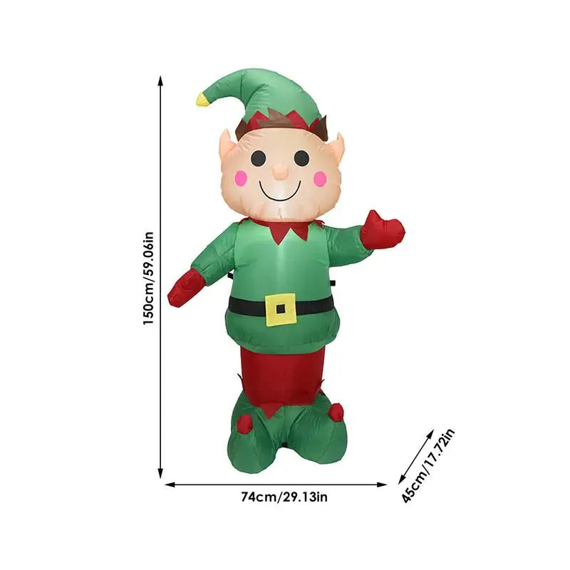 Giant Inflatable Christmas Elf with LED Lights - Image 8