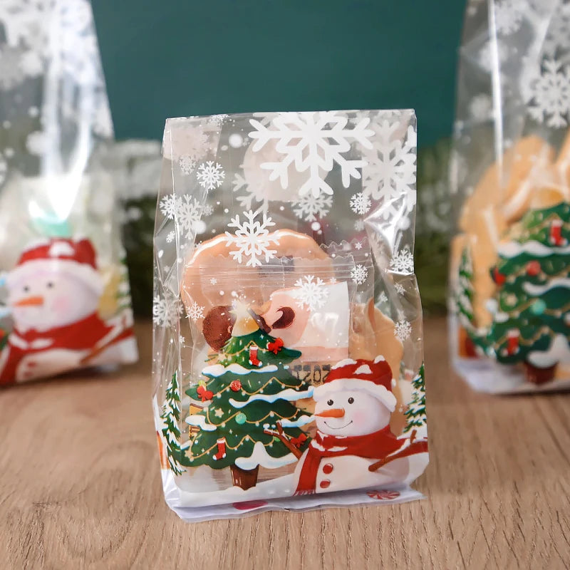 25/50PCS Snowman Christmas Cookie Gift Bags - Image 7