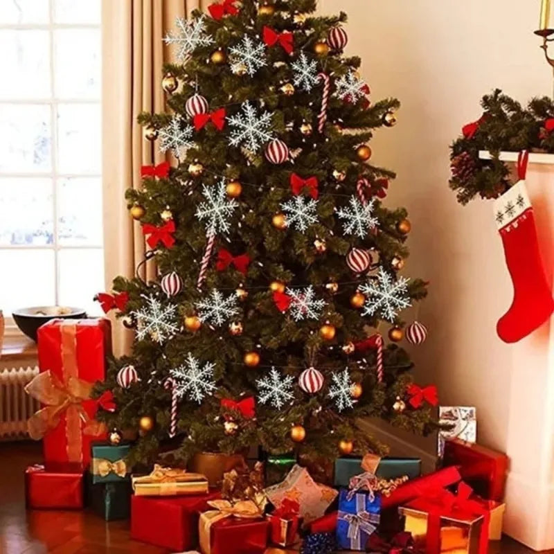 30Pcs Glitter Snowflake Ornaments for Christmas Trees - Image 4