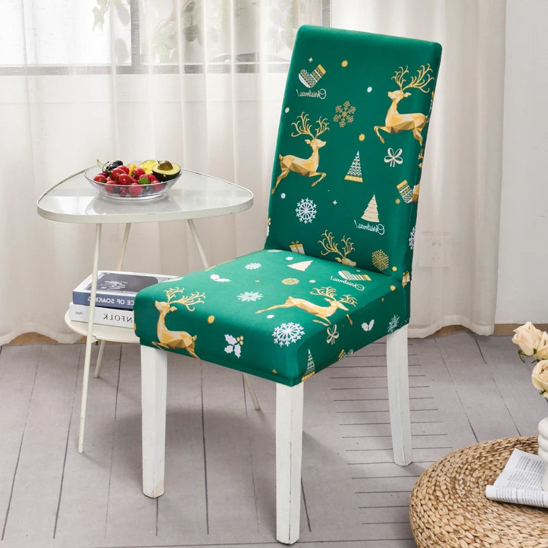 Festive Elastic Chair Covers for Holiday Cheer - Image 21