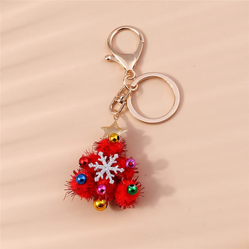 Charming Christmas Keychain: Santa & Snowman Duo - Image 33