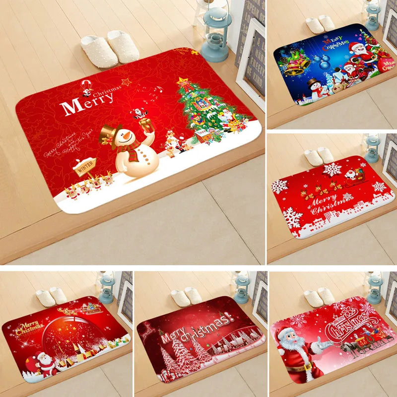 Festive Santa Claus Welcome Doormat for Christmas