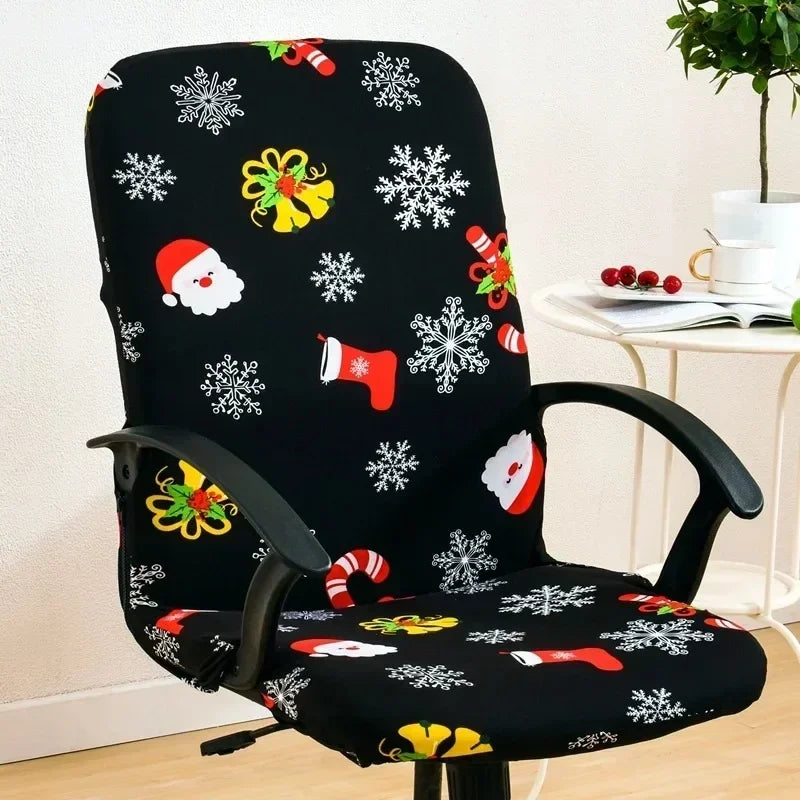 Festive Elastic Christmas Chair Cover – Anti-Slip Design - Image 6
