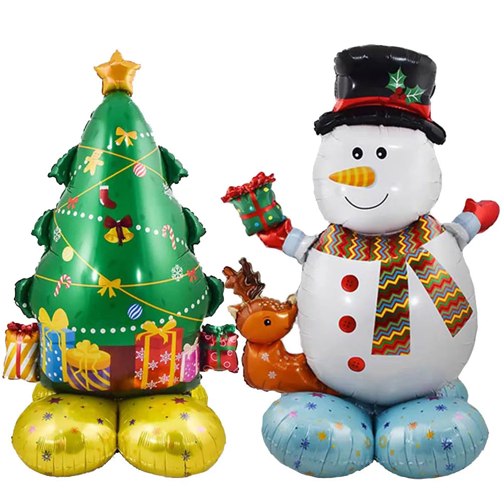 Festive Christmas Balloon Set: Snowman, Tree & Santa!