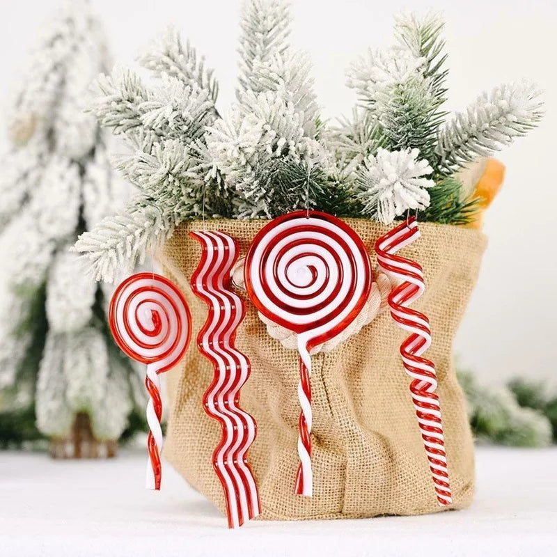 Charming Red & White Candy Cane Ornaments - Image 3