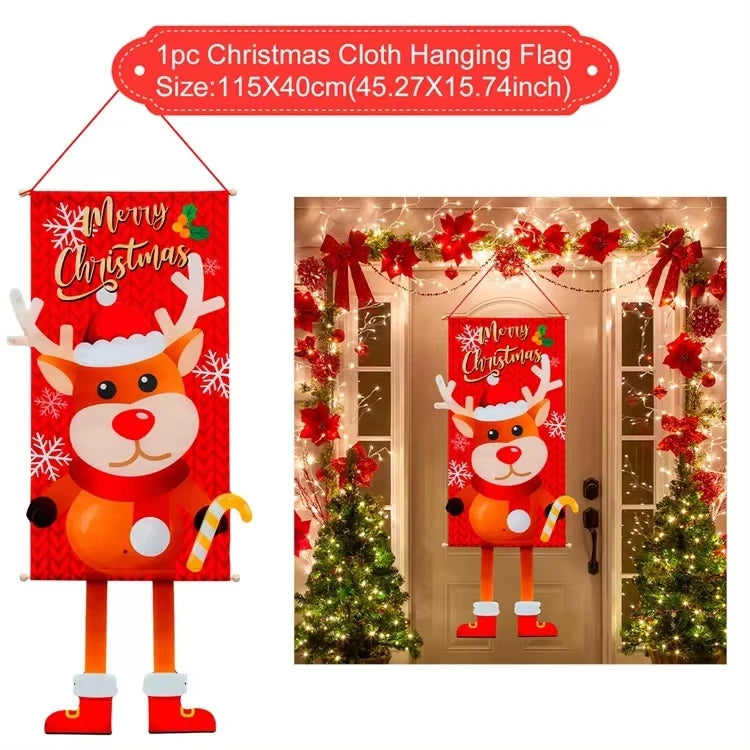 Festive Merry Christmas Door Banner Decoration - Image 2