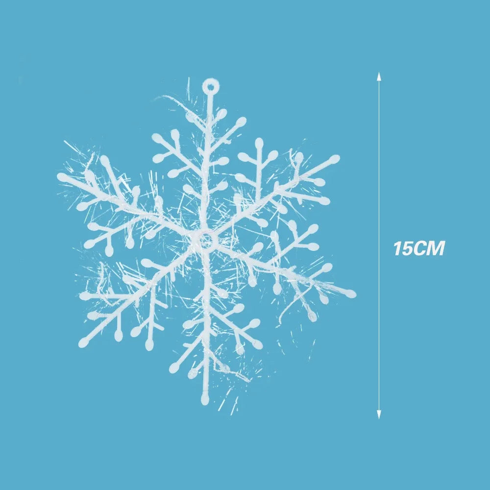 30Pcs White Snowflake Hanging Christmas Ornaments - Image 6