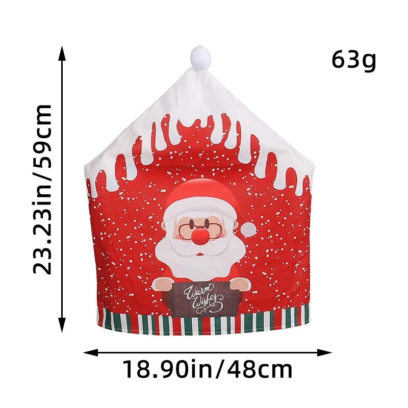 Festive Santa Hat Chair Covers for Christmas Cheer - Image 9