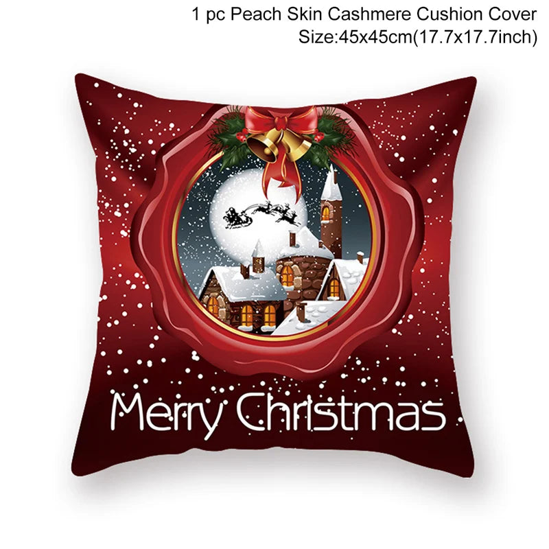 45cm Merry Christmas Cushion Cover - Festive Home Decor - Image 29