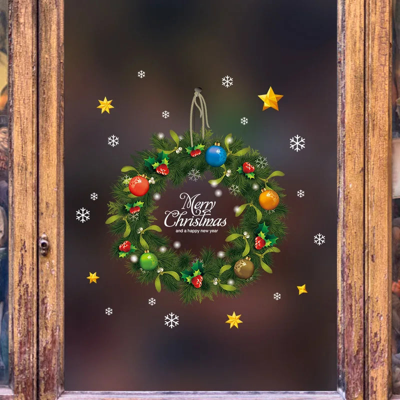 Festive Double-Sided Christmas Vine Wall Stickers - Image 4