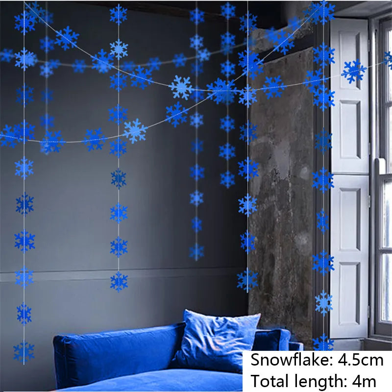 Elegant Silver & Gold Snowflake Garlands - Holiday Decor - Image 15