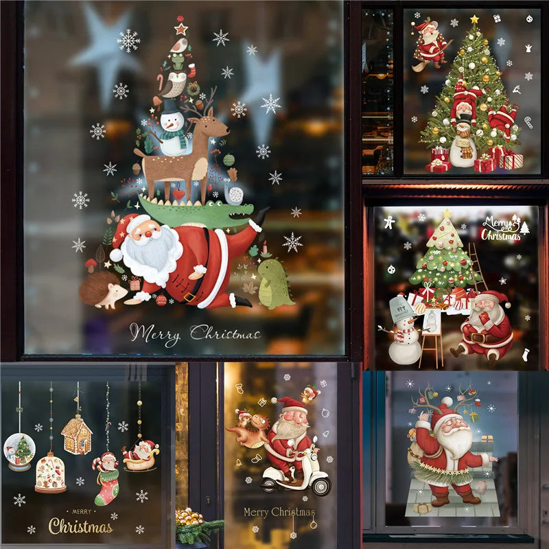 Merry Christmas Window Stickers: Santa & Tree Décor - Image 5