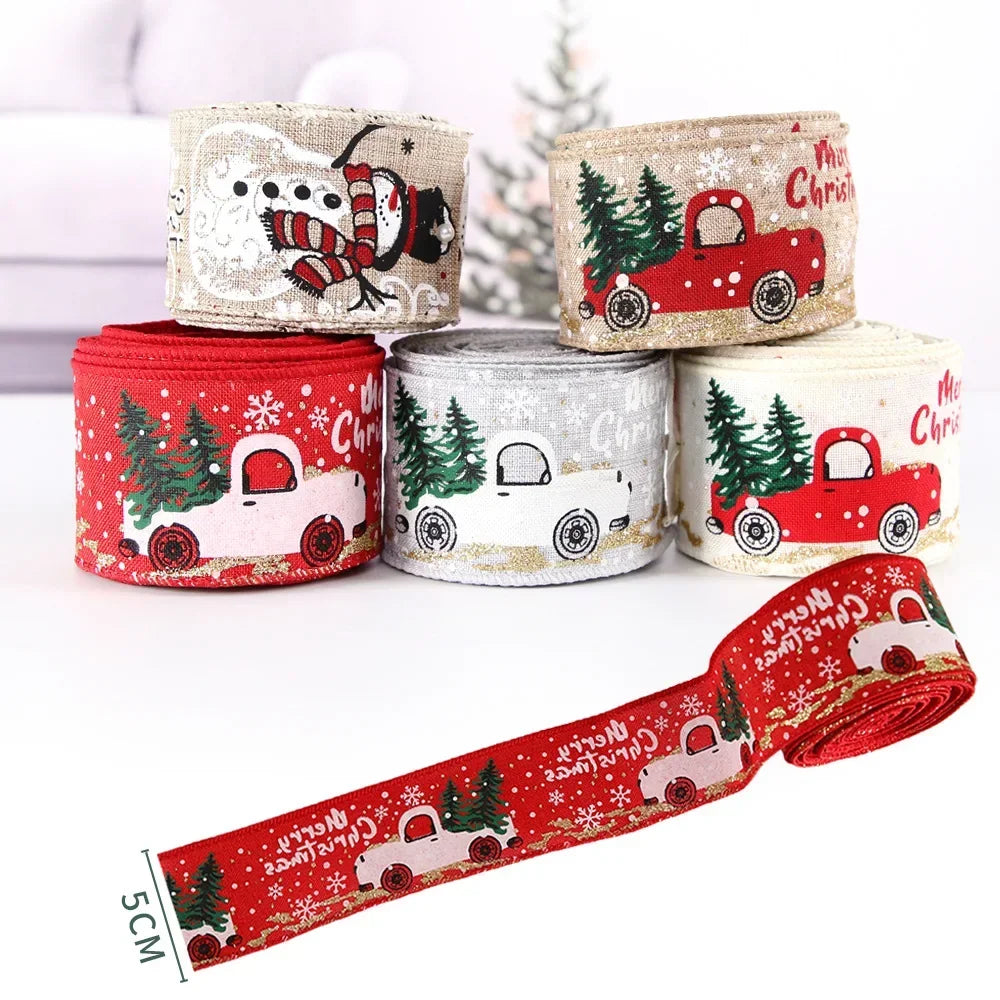 Festive Burlap Christmas Ribbon for Beautiful Gift Wrapping - Image 3