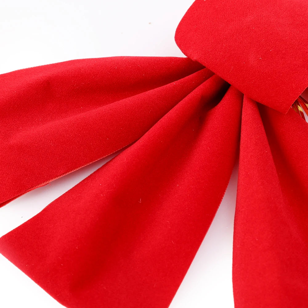 Large Red Velvet Bow for Festive Tree & Wreath - Image 16