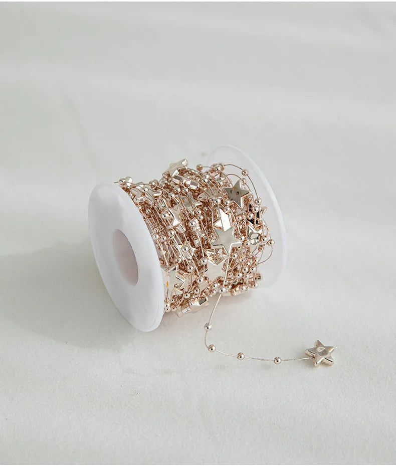 Elegant Gold Bead Chain for DIY Christmas Decor - Image 24