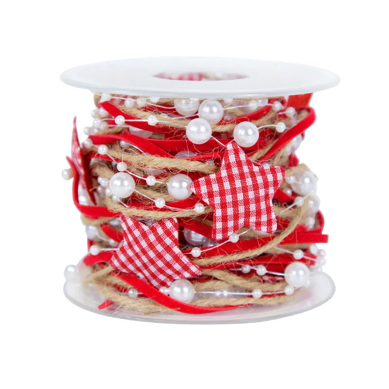 Sparkling Star Bead Christmas Ribbon Decoration - Image 6