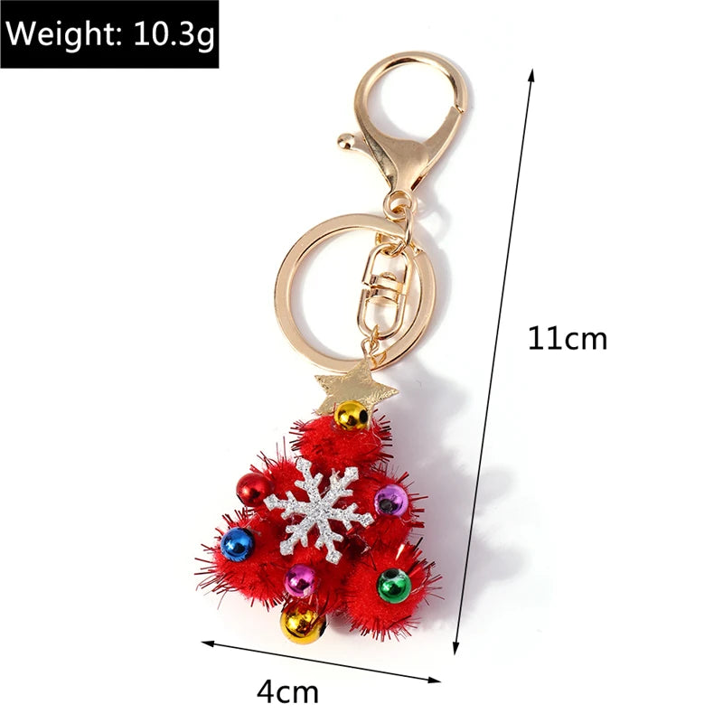 Charming Christmas Keychain: Santa & Snowman Duo - Image 85