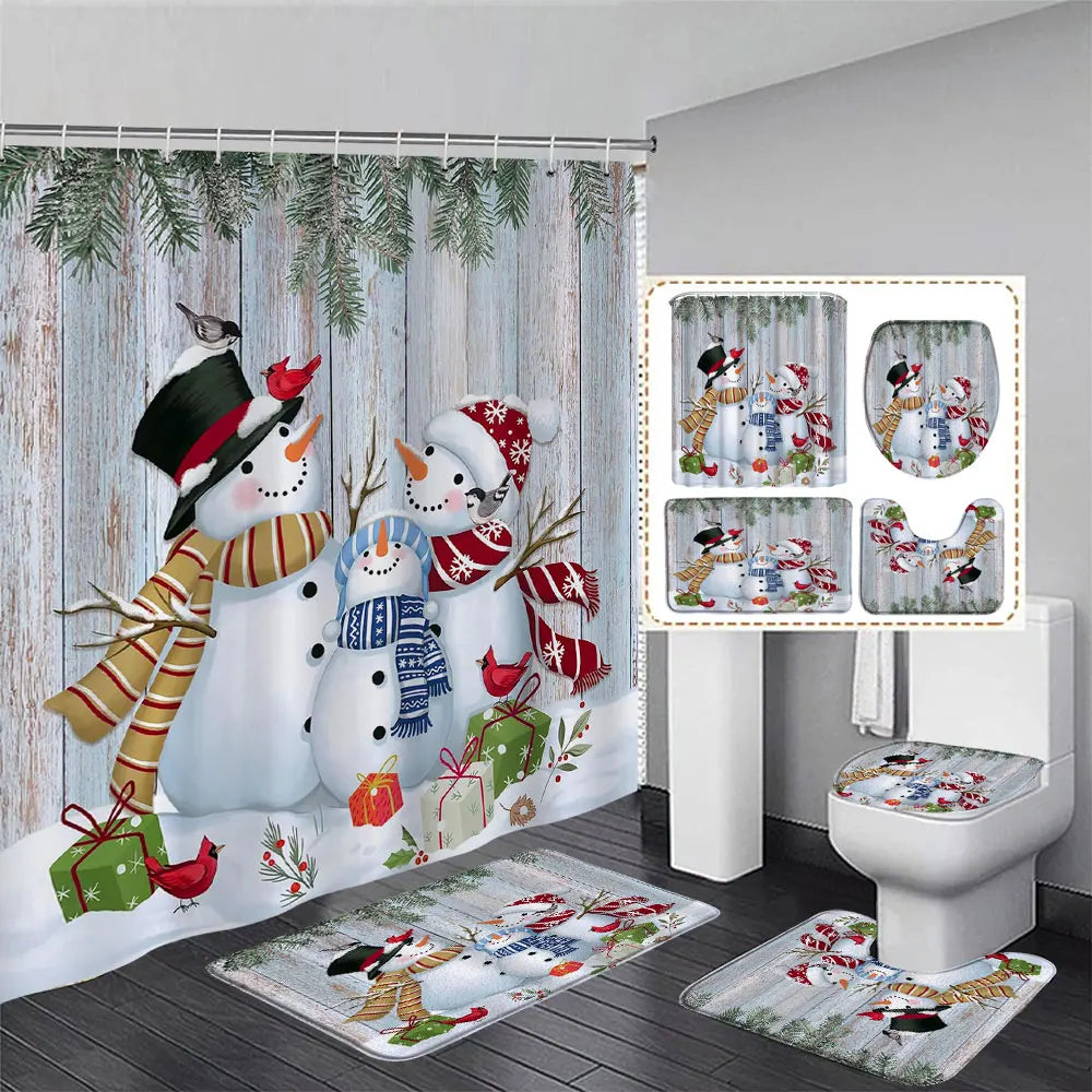 Festive Red Truck Christmas Bathroom Set - Image 8
