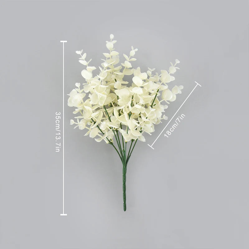 50cm White Eucalyptus Branches for Holiday Decor - Image 6