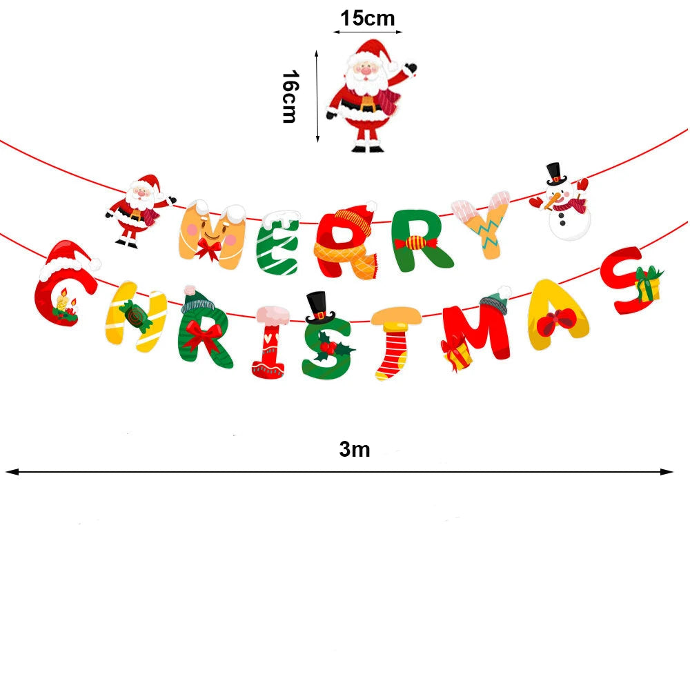 Festive Red & Green Merry Christmas Banner - Image 9