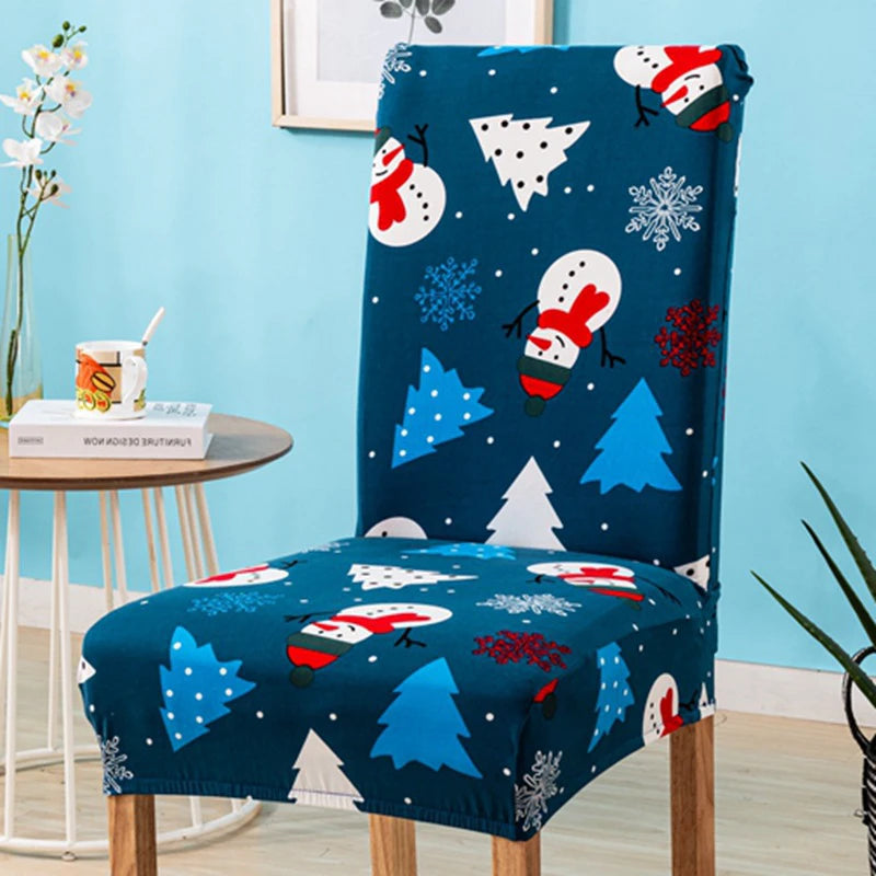 Festive Elastic Chair Covers for Christmas Gatherings - Image 33