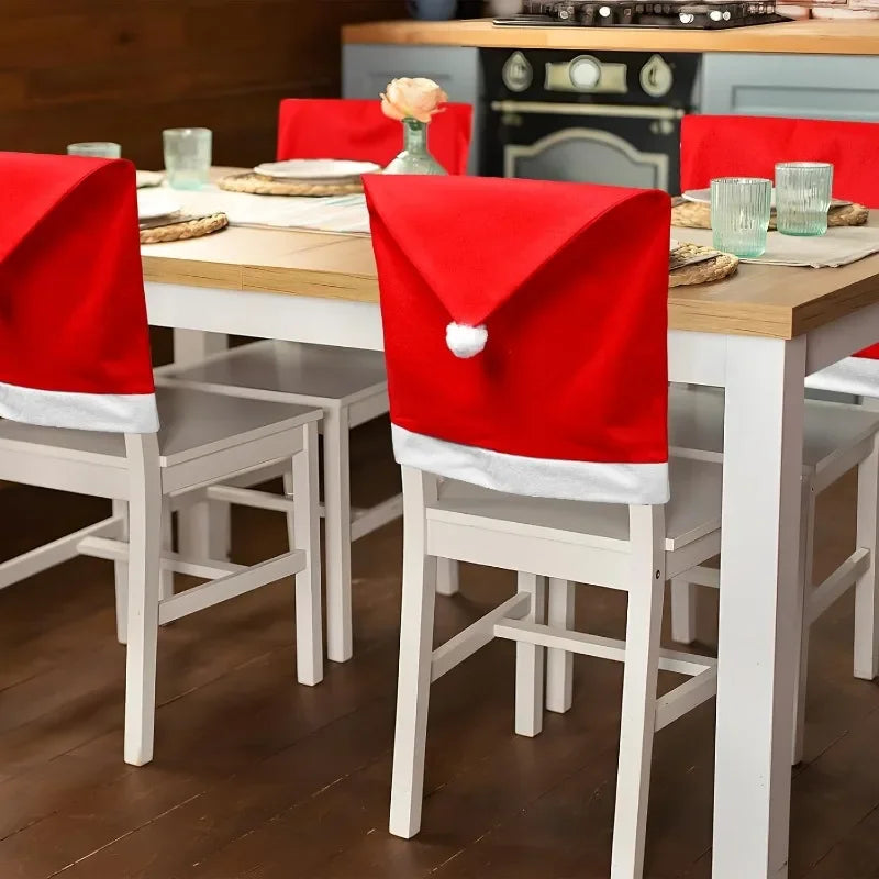 Festive Red Santa Hat Chair Covers - 2 Pack - Image 17
