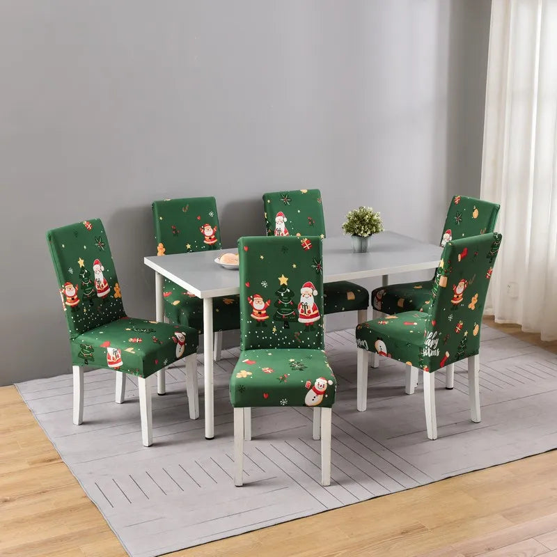 Festive Elastic Chair Covers for Holiday Cheer - Image 39