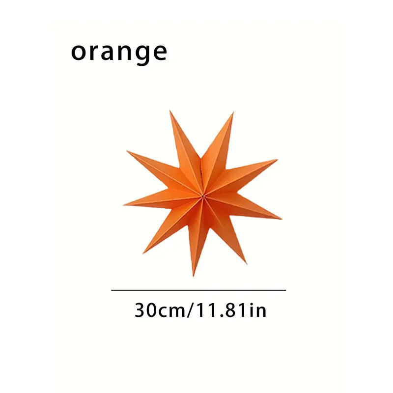 Festive Nine-Pointed Origami Star Hanging Decor - Image 13