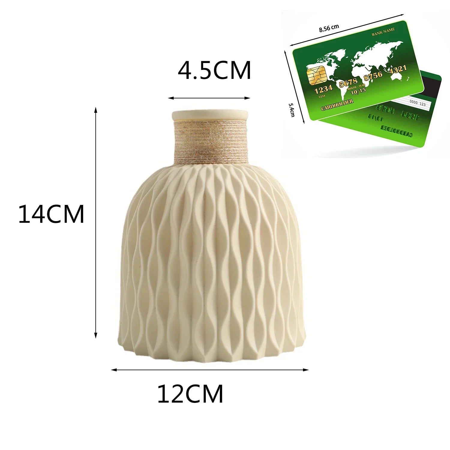 Nordic Style Ceramic-Look Plastic Flower Vase - Image 11