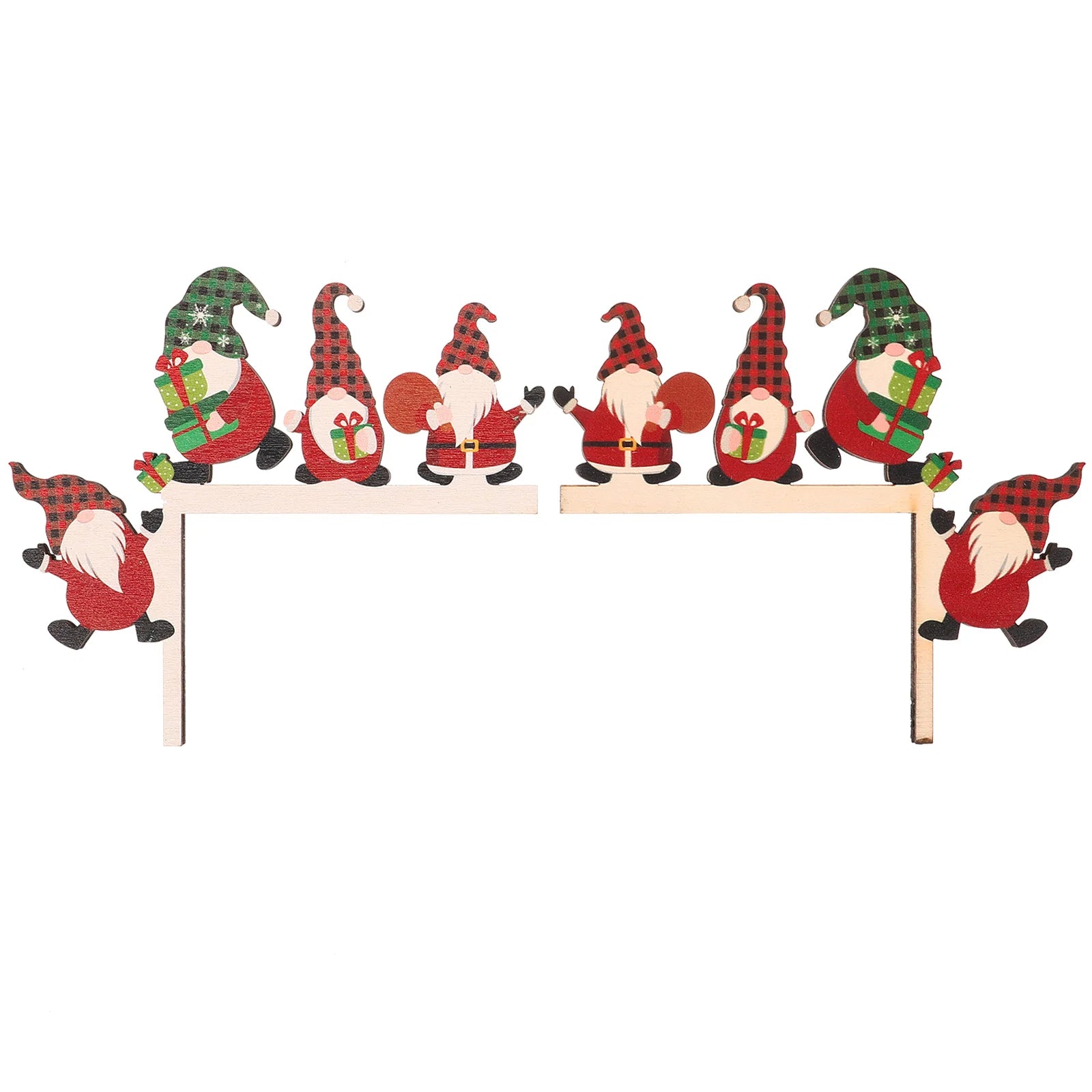 Festive Santa & Elk Wooden Door Frame Decor - Image 2