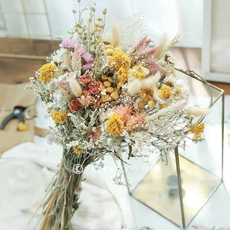 30CM Boho Dried Flower Bouquet for Christmas Decoration - Image 5