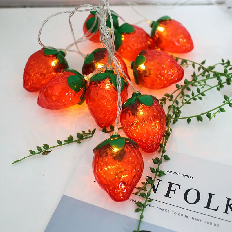 6.5FT Strawberry Fairy Lights for Christmas Decor - Image 2