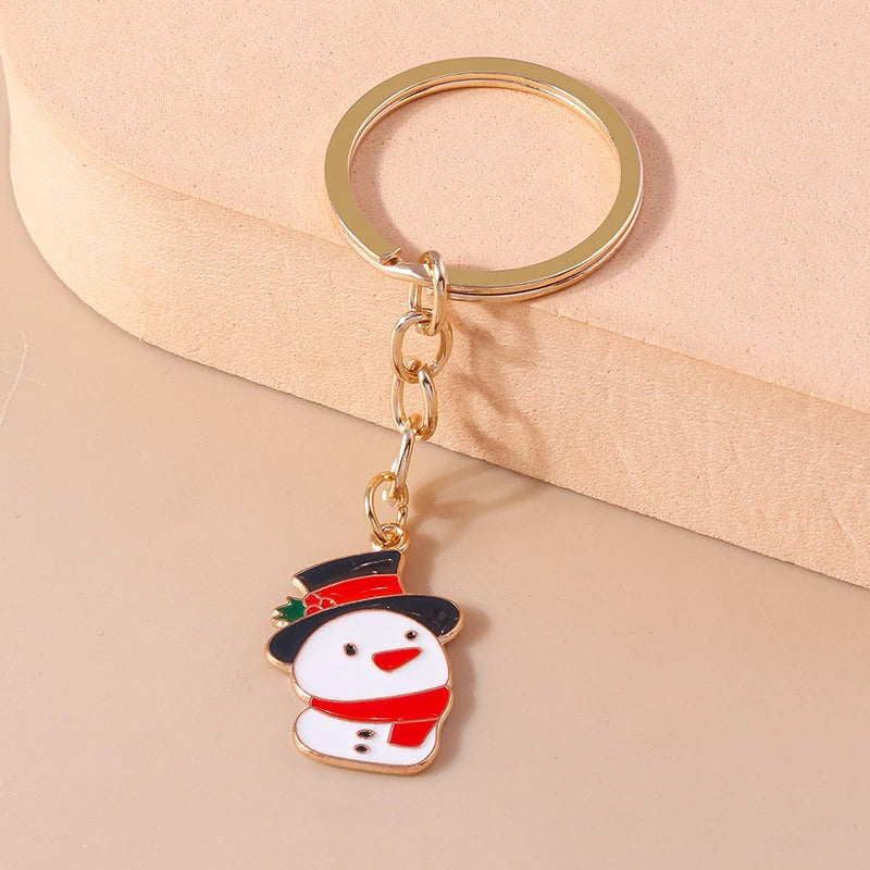 Charming Christmas Keychain: Santa & Snowman Duo - Image 15