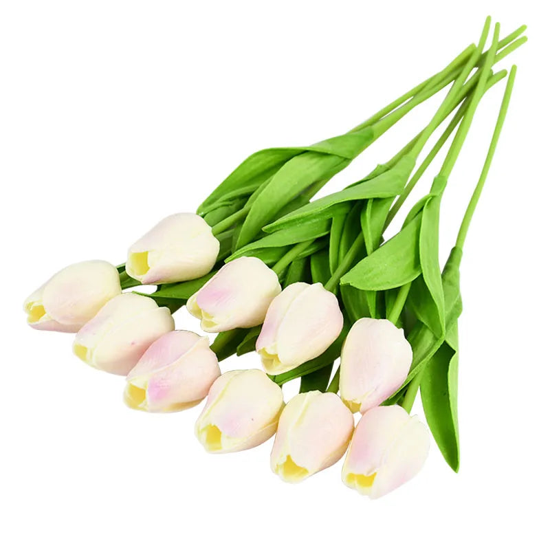 10PCS Real Touch Tulip Bouquet for Holiday Decor - Image 21