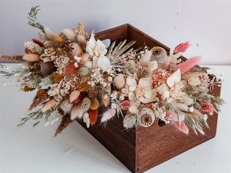 30CM Boho Dried Flower Bouquet for Christmas Decoration - Image 22