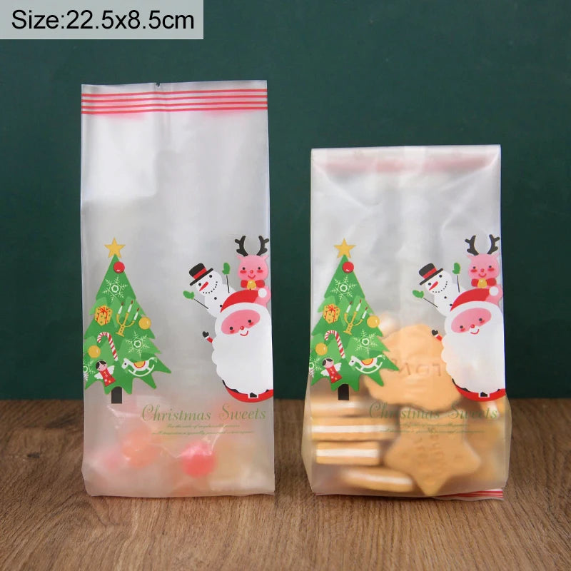 25/50pcs Festive Snowman Cookie Bags for Christmas - Image 11