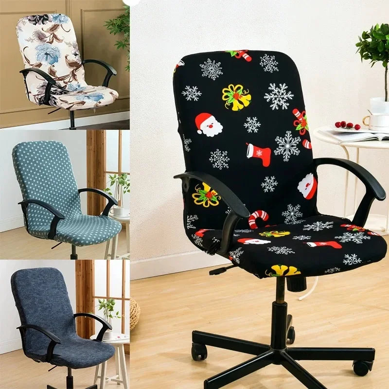 Festive Elastic Christmas Chair Cover – Anti-Slip Design - Image 33