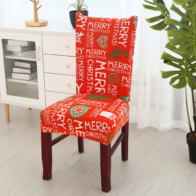Festive Elastic Chair Covers for Holiday Cheer - Image 37