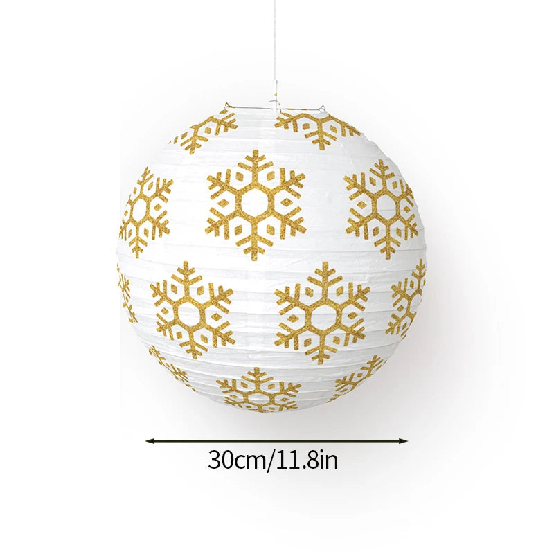 Festive Round Paper Lanterns for Christmas Decor - Image 14